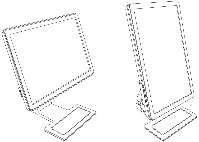 COMPAQ W2228H - Pivotement du moniteur (certains modèles uniquement) - 5