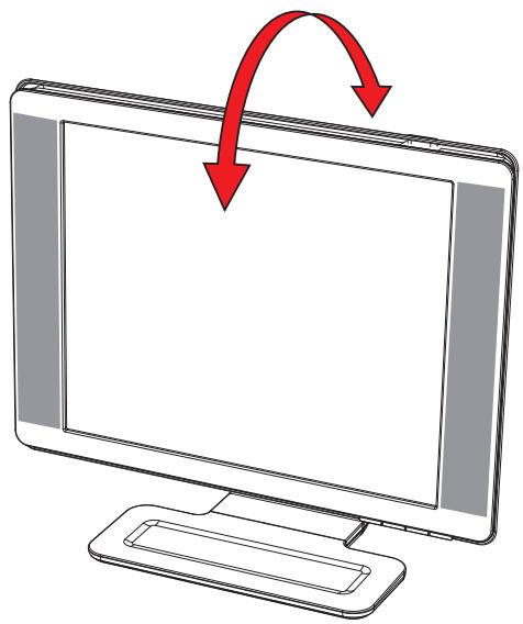 COMPAQ W2228H - Ajustement de l'inclinaison - 1