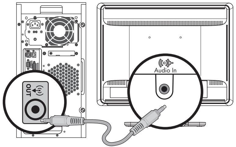 COMPAQ WF1907 - Branchement du câble audio - 1