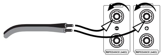 VINCENT SP-995 - CONNECTION OF THE LOUDSPEAKERS - 1