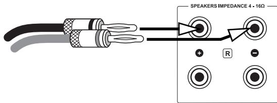 VINCENT SP331 - CONNECTION OF THE LOUDSPEAKERS - 2