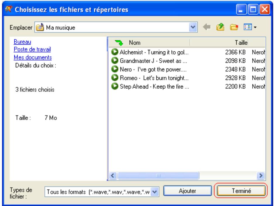 NERO 6 RELOADED - Créer un disque audio - 5