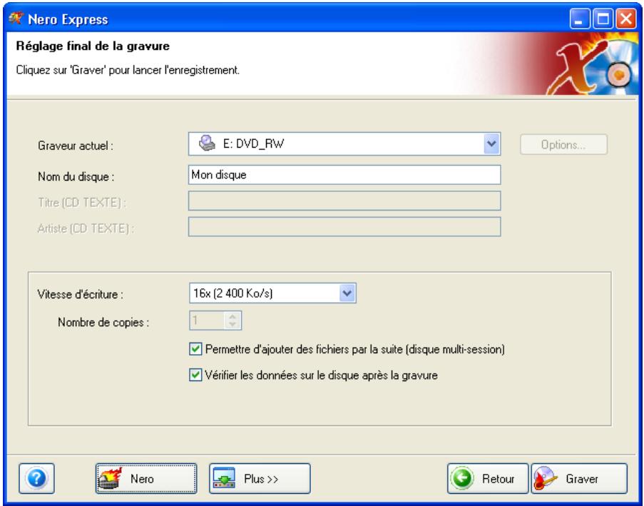 NERO 6 RELOADED - Créer un disque de données - 7