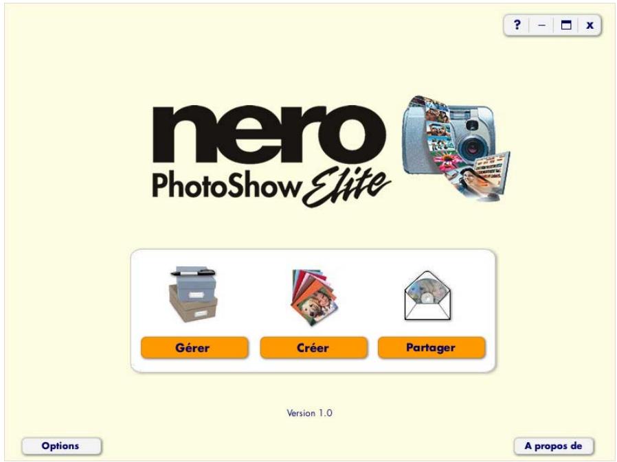 NERO PHOTOSHOW ELITE - Demarrage - 1