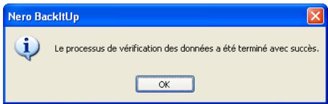NERO BACKITUP 2 - Vérification des sauvegardes - 4