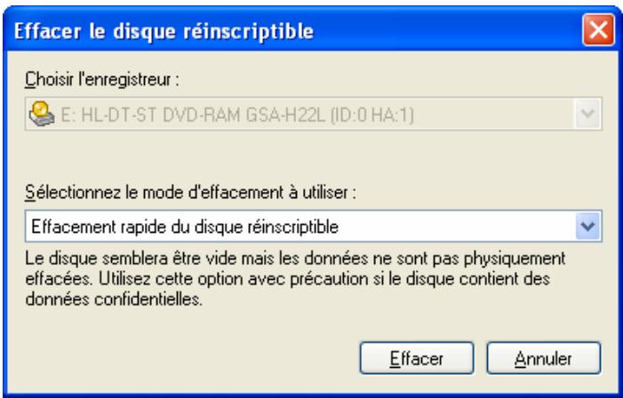 NERO BACKITUP 2 - Effacement d'un disque réinscriptible - 1