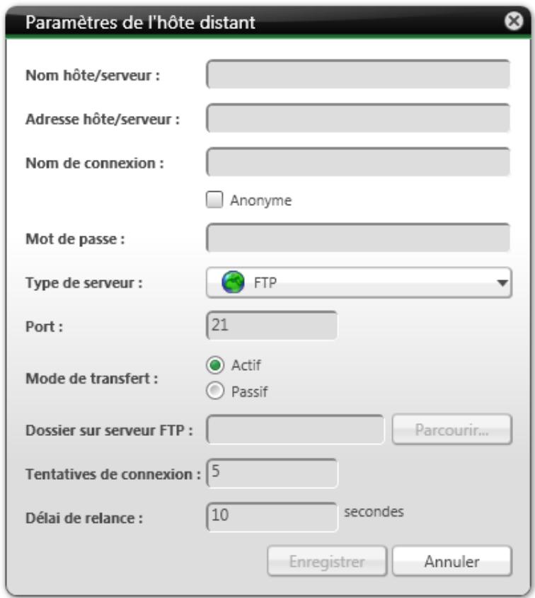 NERO BACKITUP MULTIMEDIA SUITE 10 - Configuration d'une connexion à un serveur FTP - 1