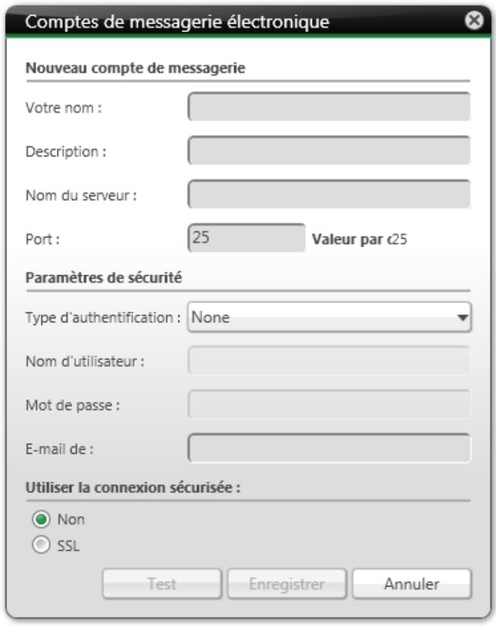 NERO BACKITUP MULTIMEDIA SUITE 10 - Configuration d'un compte de messagerie électronique - 2