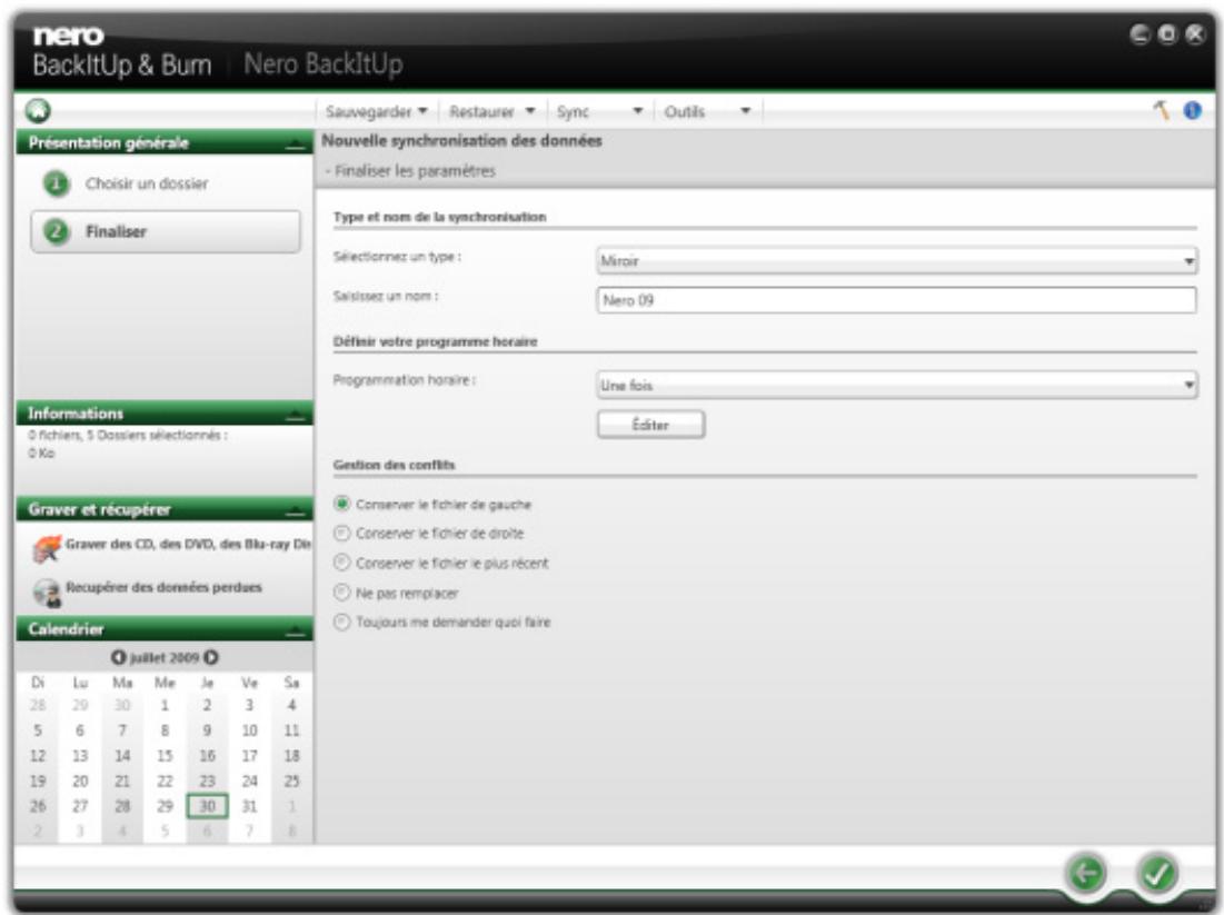 NERO BACKITUP MULTIMEDIA SUITE 10 - Synchronisation de dossiers - 2