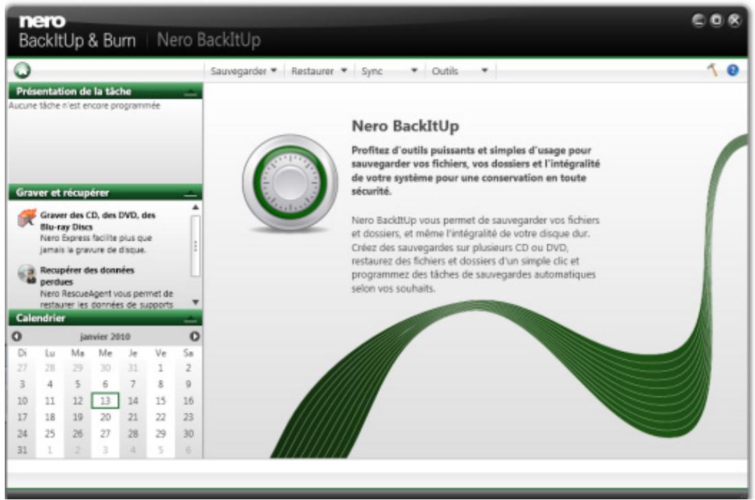NERO BACKITUP MULTIMEDIA SUITE 10 - Interface utilisateur - 1