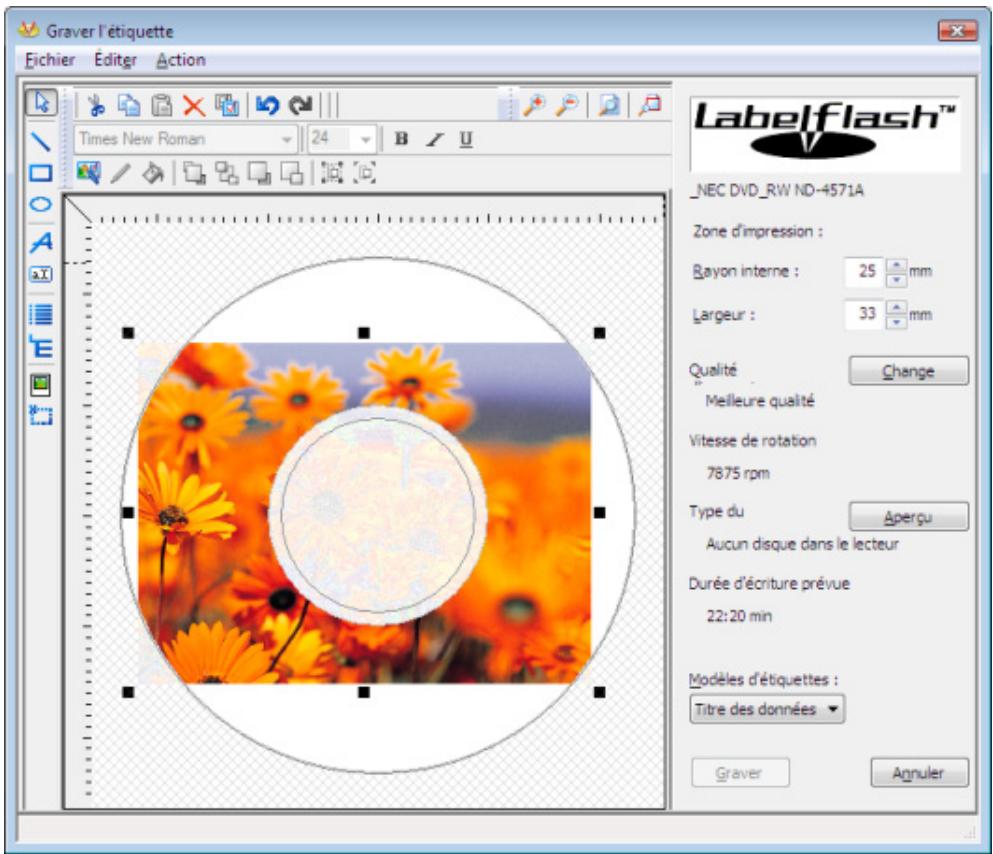 NERO BURNING ROM MULTIMEDIA SUITE 10 - Écran Graver l'étiquette - 1