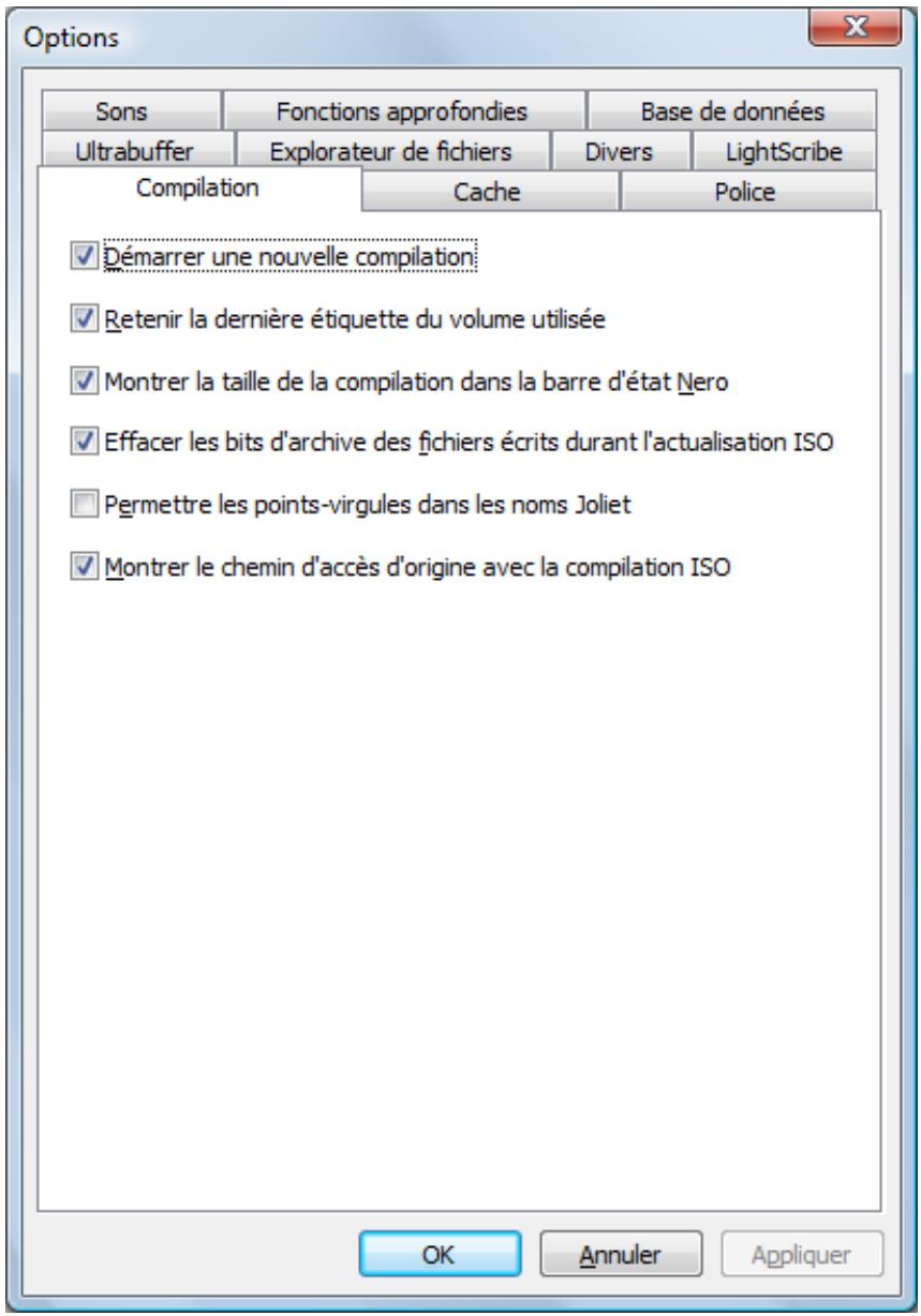 NERO BURNING ROM MULTIMEDIA SUITE 10 - Options de configuration - 1