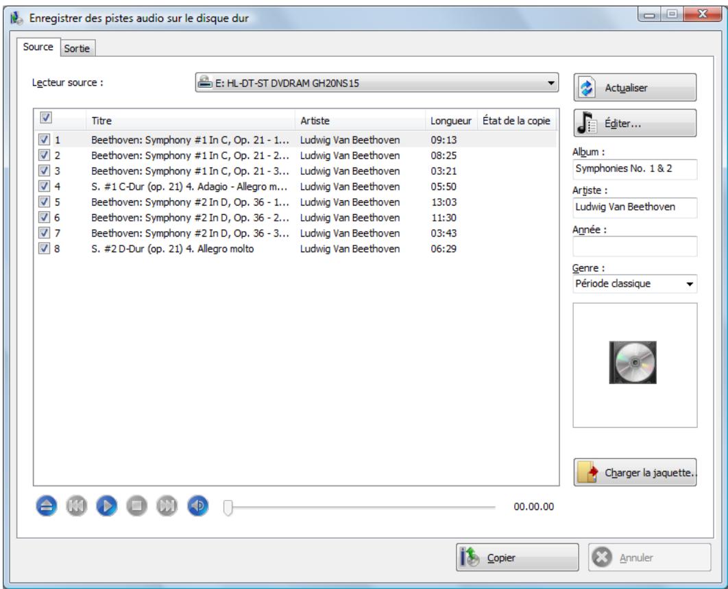 NERO BURNING ROM MULTIMEDIA SUITE 10 - Copier des CD audio sur le disque dur - 5