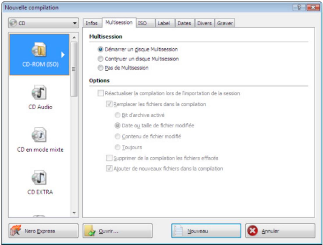 NERO BURNING ROM MULTIMEDIA SUITE 10 - Fenêtre Nouvelle compilation - 1