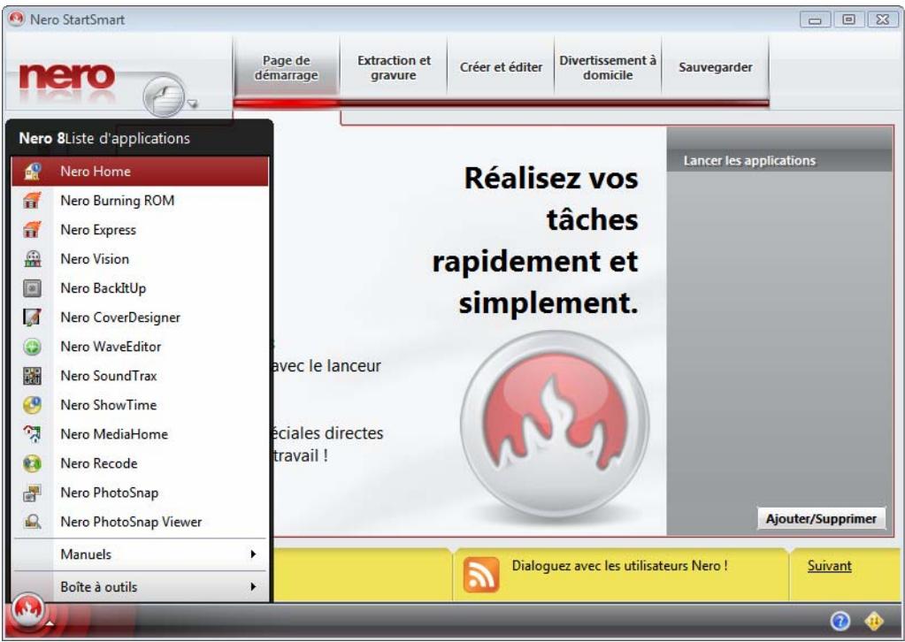 NERO CONTROLCENTER - Demarrage du programme - 1