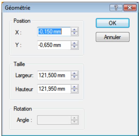 NERO COVERDESIGNER - Fenêtre Géométrie pour les objets pliers - 1