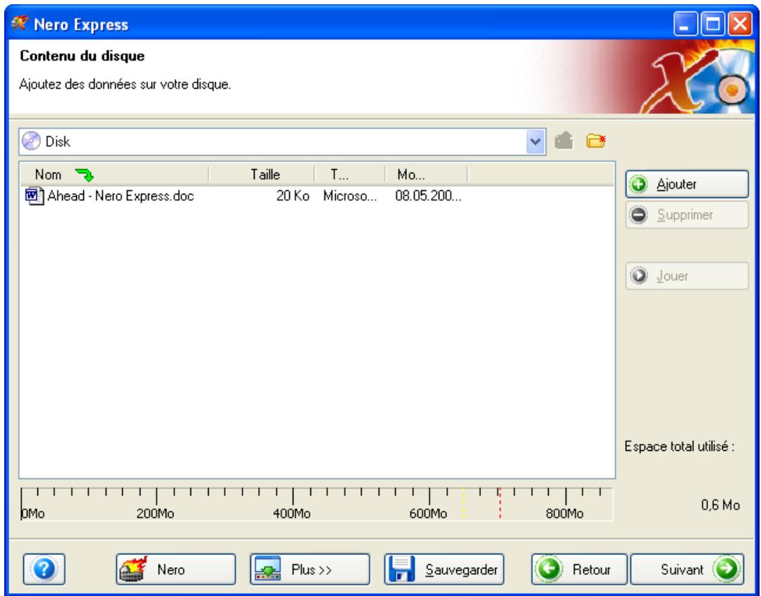 NERO EXPRESS 6 - Création d'un disque à partir d'un projet sauvegardé - 3