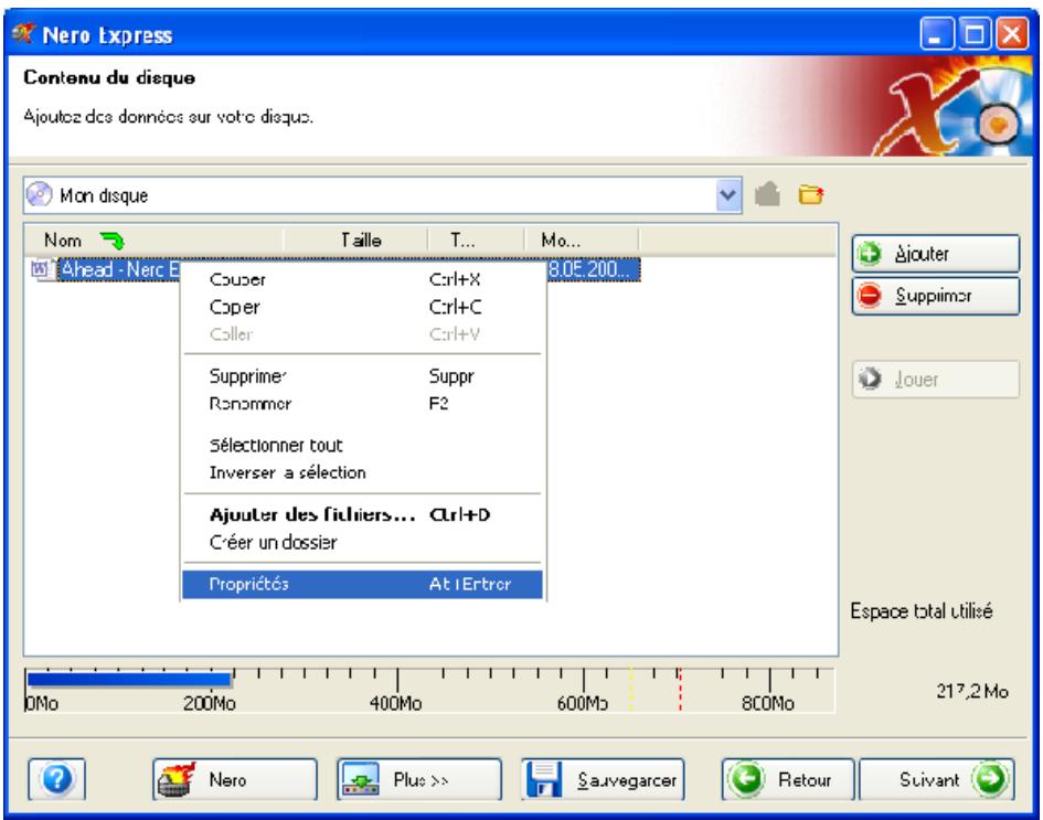 NERO EXPRESS 6 - Cacher des fichiers - 1