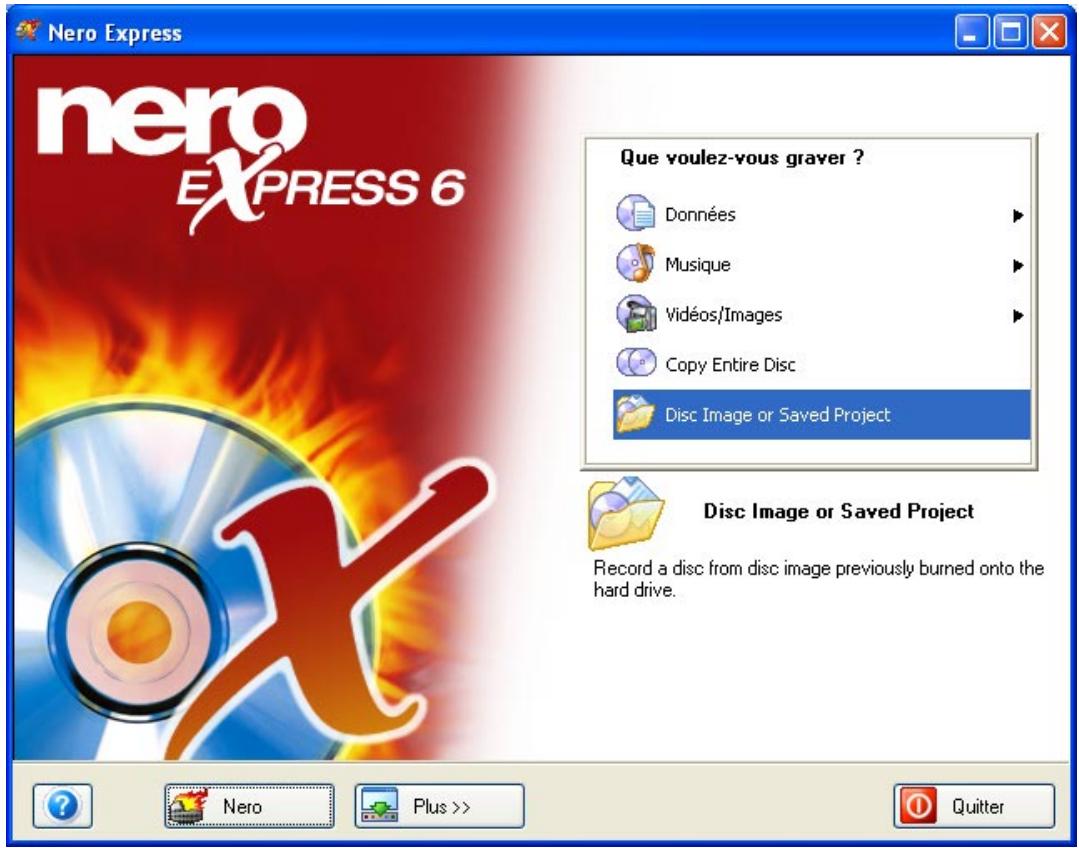 NERO EXPRESS 6 - Création d'un disque à partir d'une image du disque - 1