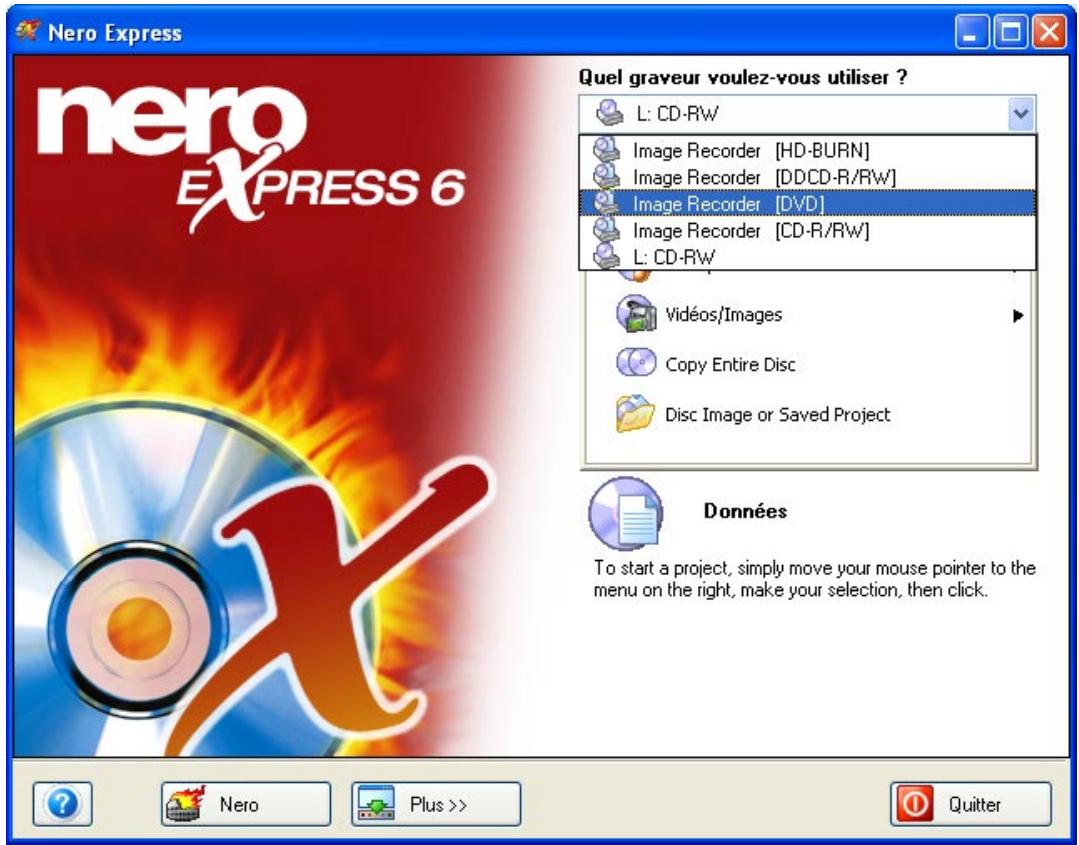 NERO EXPRESS 6 - Sélection du graveur - 1