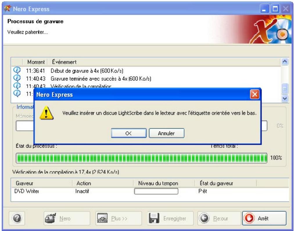 NERO EXPRESS 6 - Création d'une compilation, gravure et impression d'étiquettes lightscribe - 21