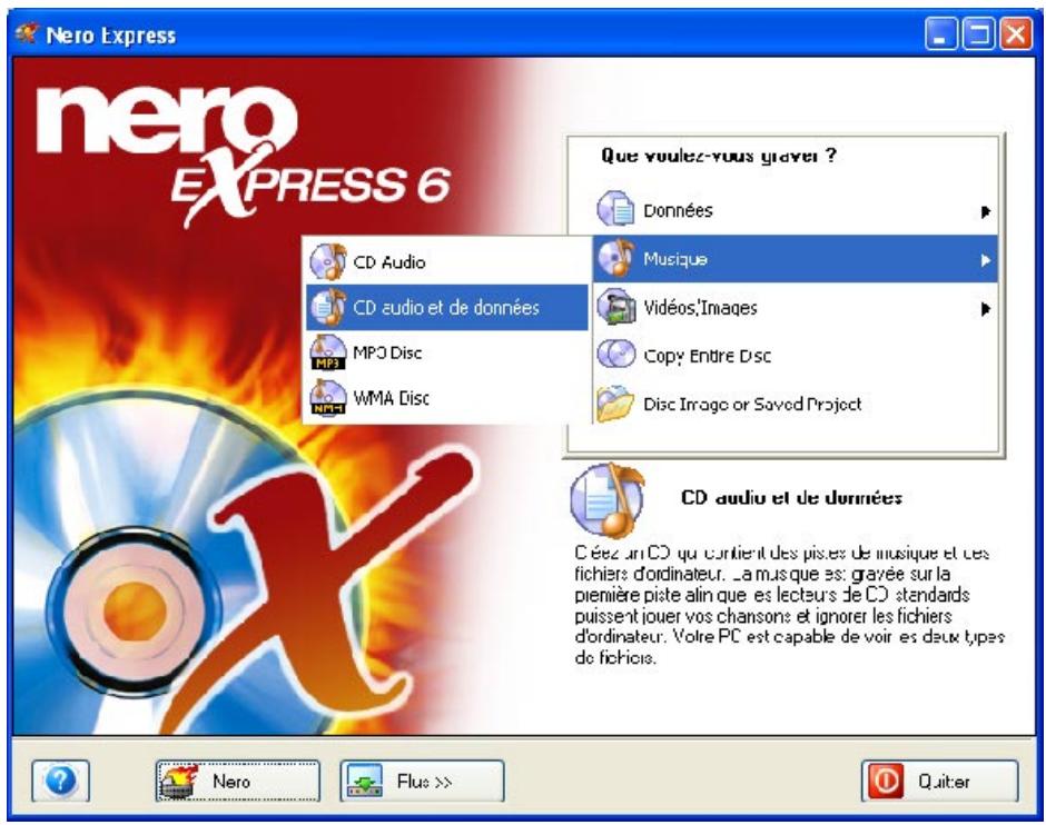 NERO EXPRESS 6 - Création d'un disque de données et audio - 2