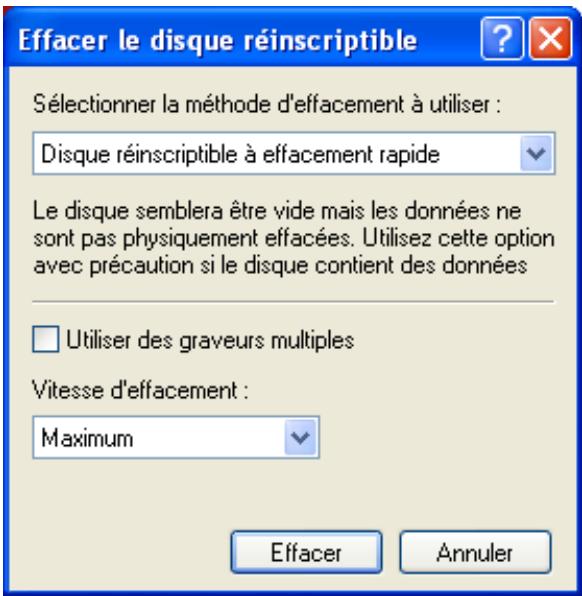 NERO EXPRESS 6 - Effacer le disque - 2