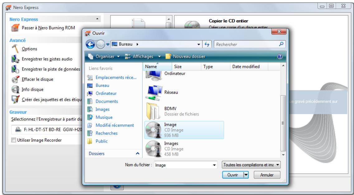 NERO EXPRESS MULTIMEDIA SUITE 10 - Chargement d'une image disque ou d'un projet enregistré - 1