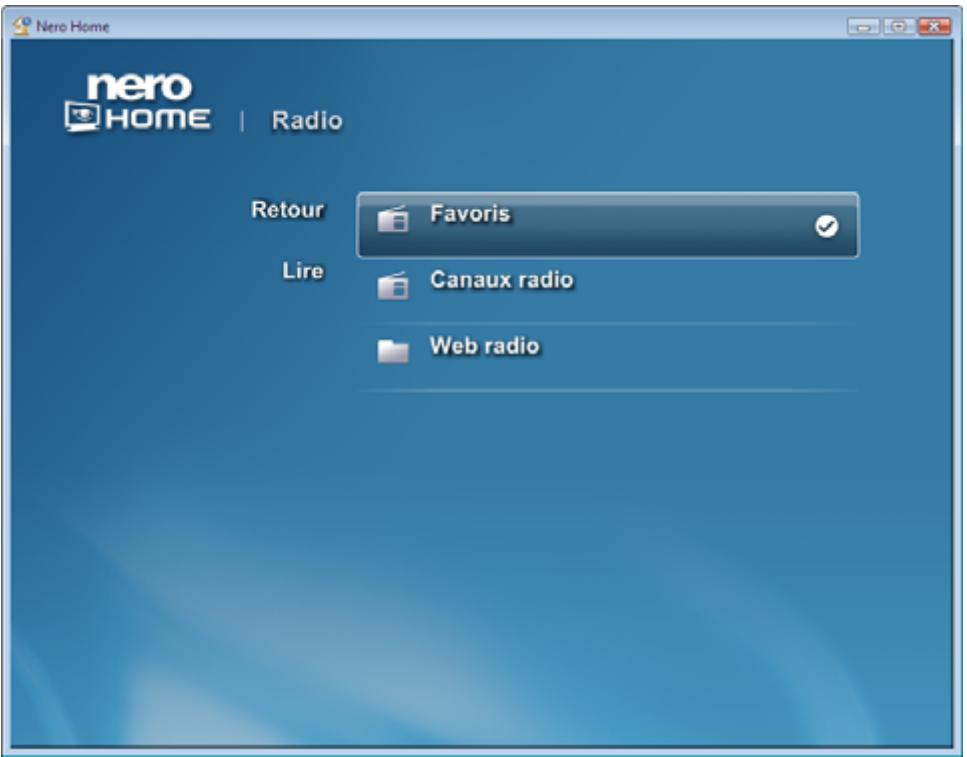 NERO HOME - Réglage des stations de radio - 1