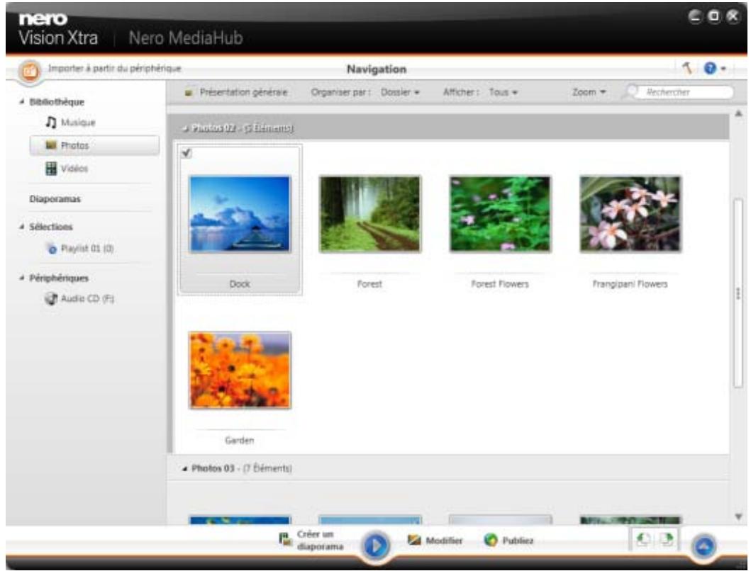 NERO MEDIAHUB MULTIMEDIA SUITE 10 - Fenêtre principale - 1