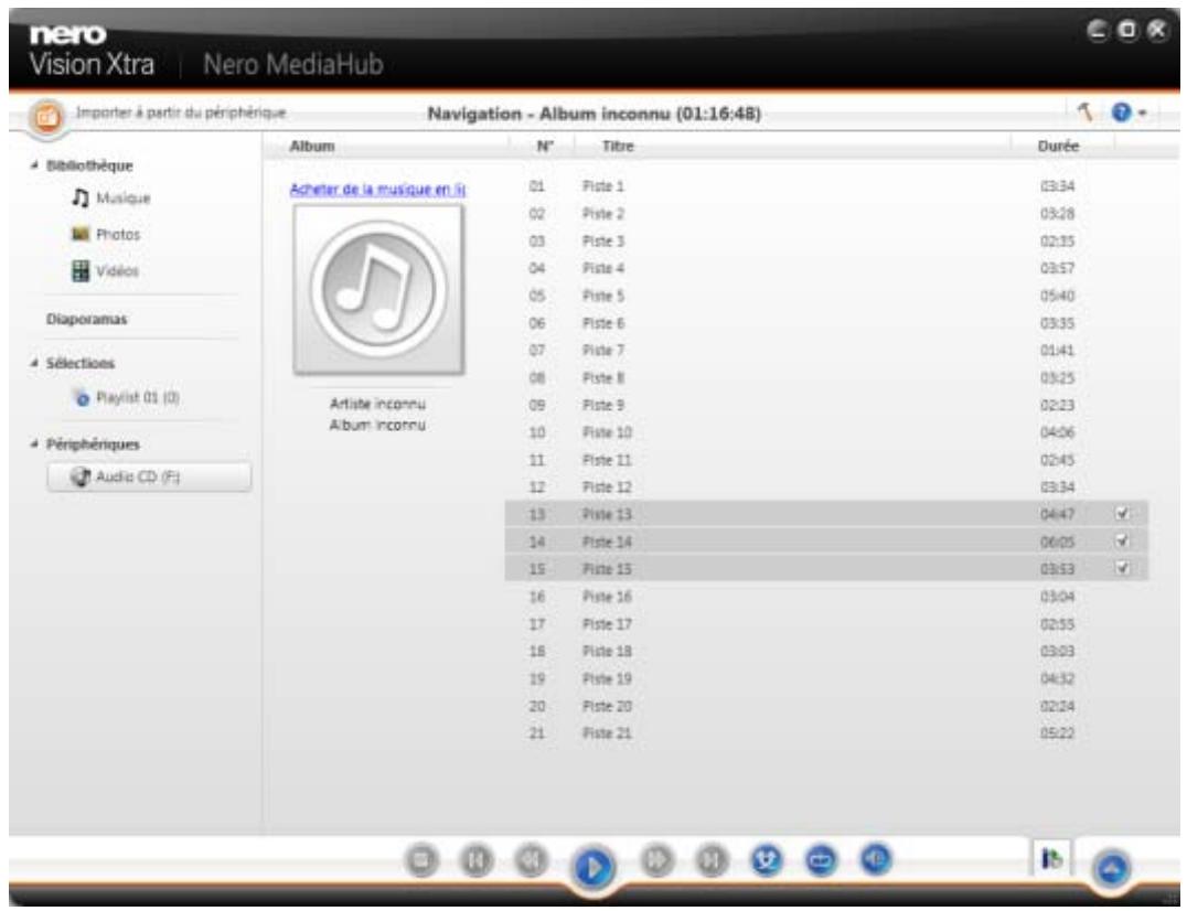 NERO MEDIAHUB MULTIMEDIA SUITE 10 - Navigation et lecture d'un CD audio - 1
