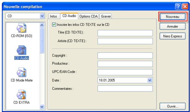 NERO MP3 - Comment créer un CD audio à partir de fichiers MP3 ou MP3PRO - 1