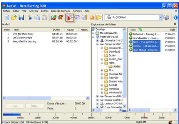 NERO MP3 - Comment créer un CD audio à partir de fichiers MP3 ou MP3PRO - 4