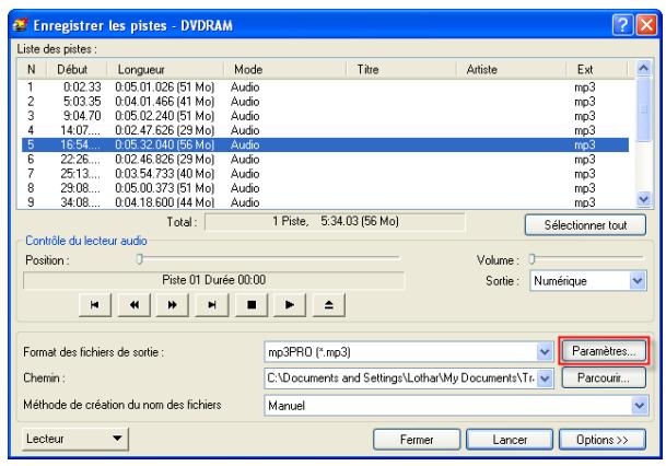 NERO MP3PRO - Encoder des pistes à partir d'un CD audio - 2