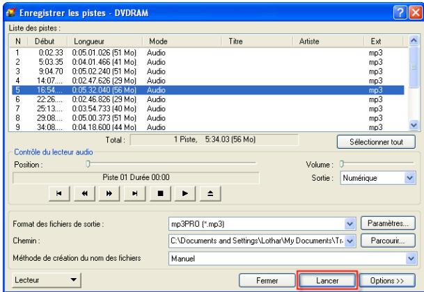 NERO MP3PRO - Paramètres du mode expert - 3