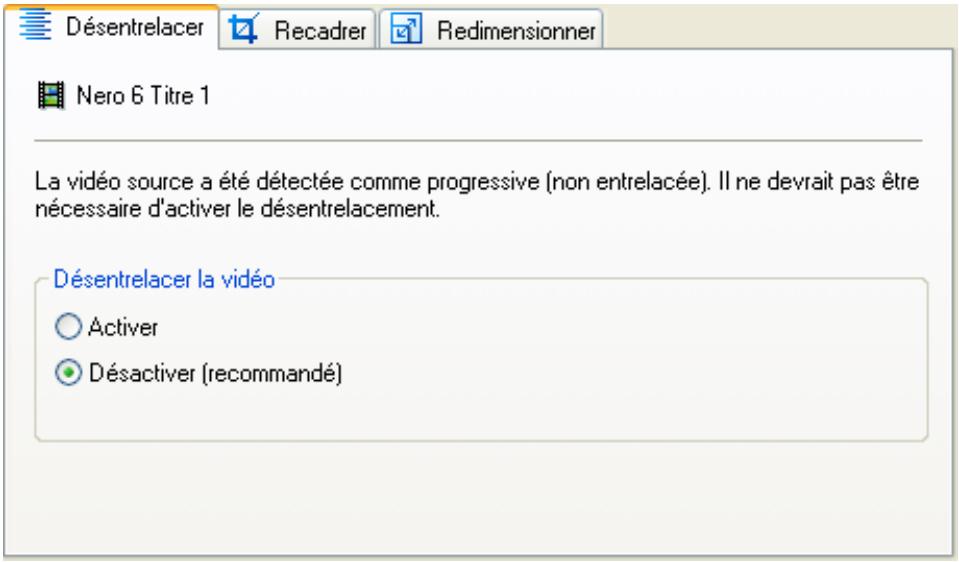 NERO RECODE 2 - Désentrelacement - 1