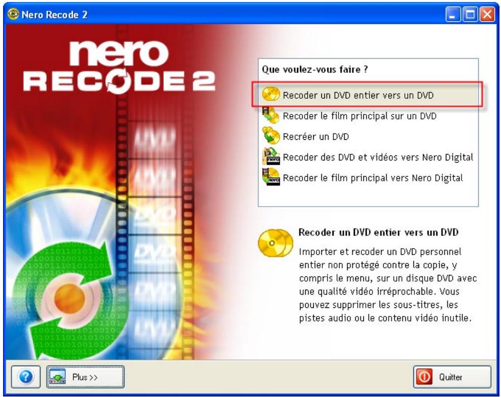 NERO RECODE 2 - Importation d'un DVD - 2