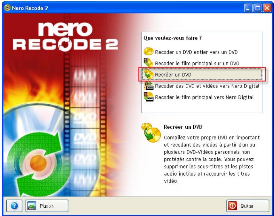 NERO RECODE 2 - Création d'un nouveau DVD - 3