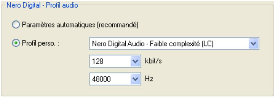 NERO RECODE 2 - Profil audio Nero Digital - 1