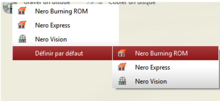 NERO STARTSMART 9 - Sélection des applications par défaut pour les tâches - 1