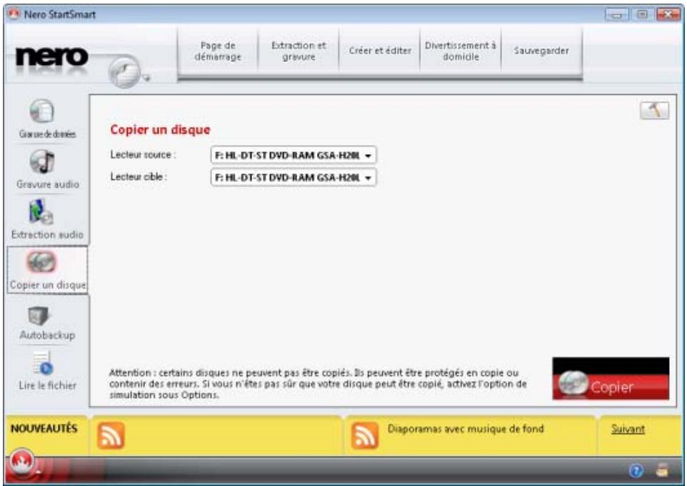 NERO STARTSMART 9 - Ecran Copier un disque - 1
