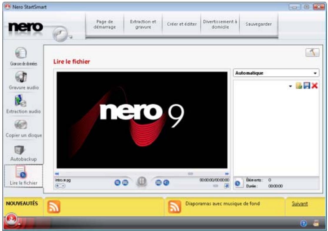 NERO STARTSMART 9 - Ecran Lire un fichier - 1