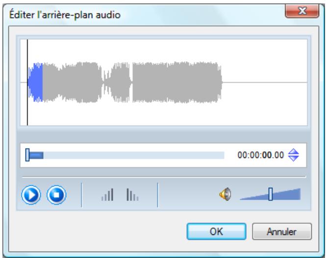 NERO VISION 9 - Fenêtre Éditer l'arrière-plan audio - 1
