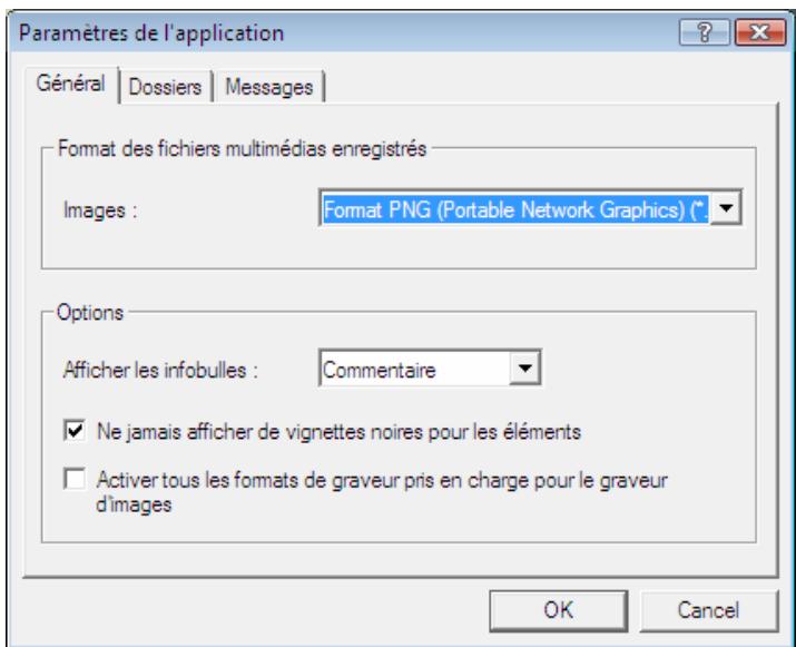 NERO VISON - Fenêtre Paramètres de l'application - 1