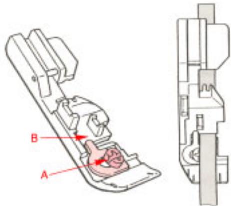 JUKI MO-654DE - Sewing in tape / Cosido en cinta Pose de bande de renfort / Applicazione di un nastro - 2