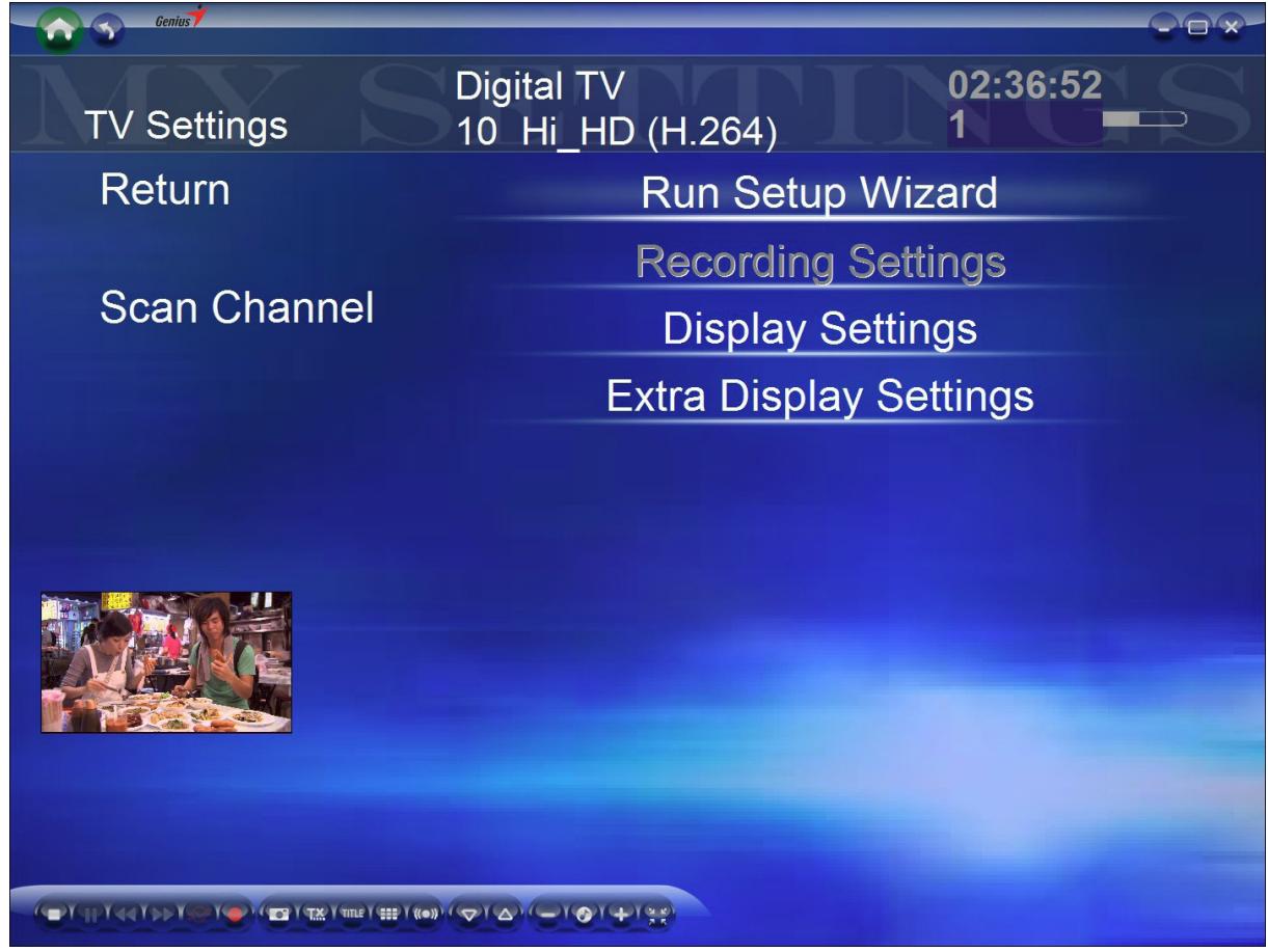 GENIUS A03X - Réglages TV - 1