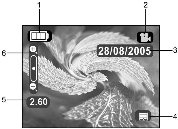 GENIUS D613 - Icônes du mode vidéo - 1