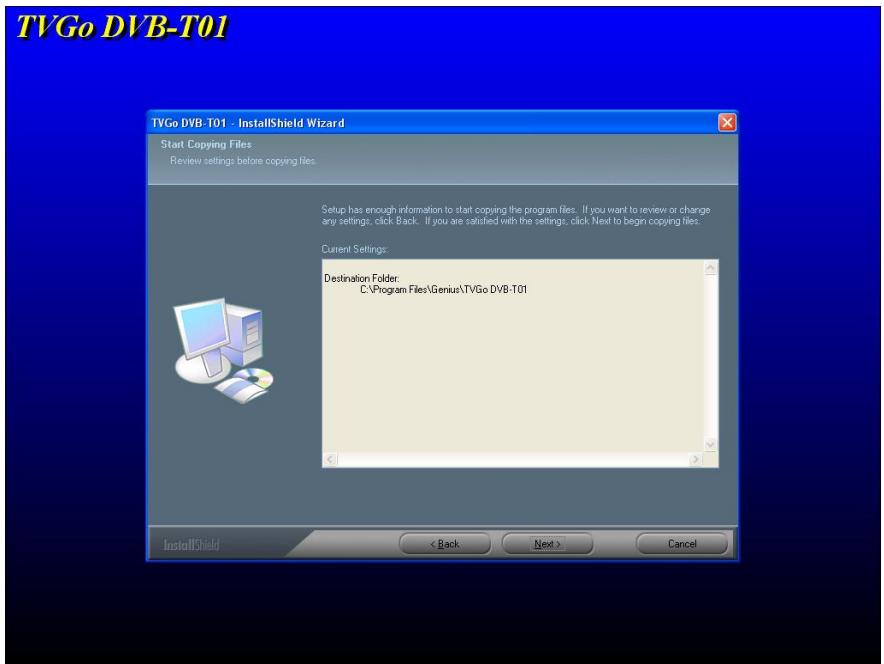 GENIUS DVB-T01 - Installation du Logiciel - 6