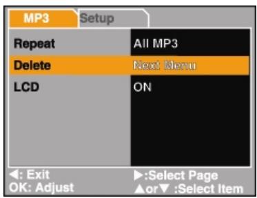 GENIUS G-SHOT P713 MP3 - Supprimer des fichiers MP3 - 1