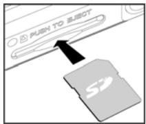 GENIUS P513 - Insertion d'une carte mémoire SD (accessoire en option) - 1